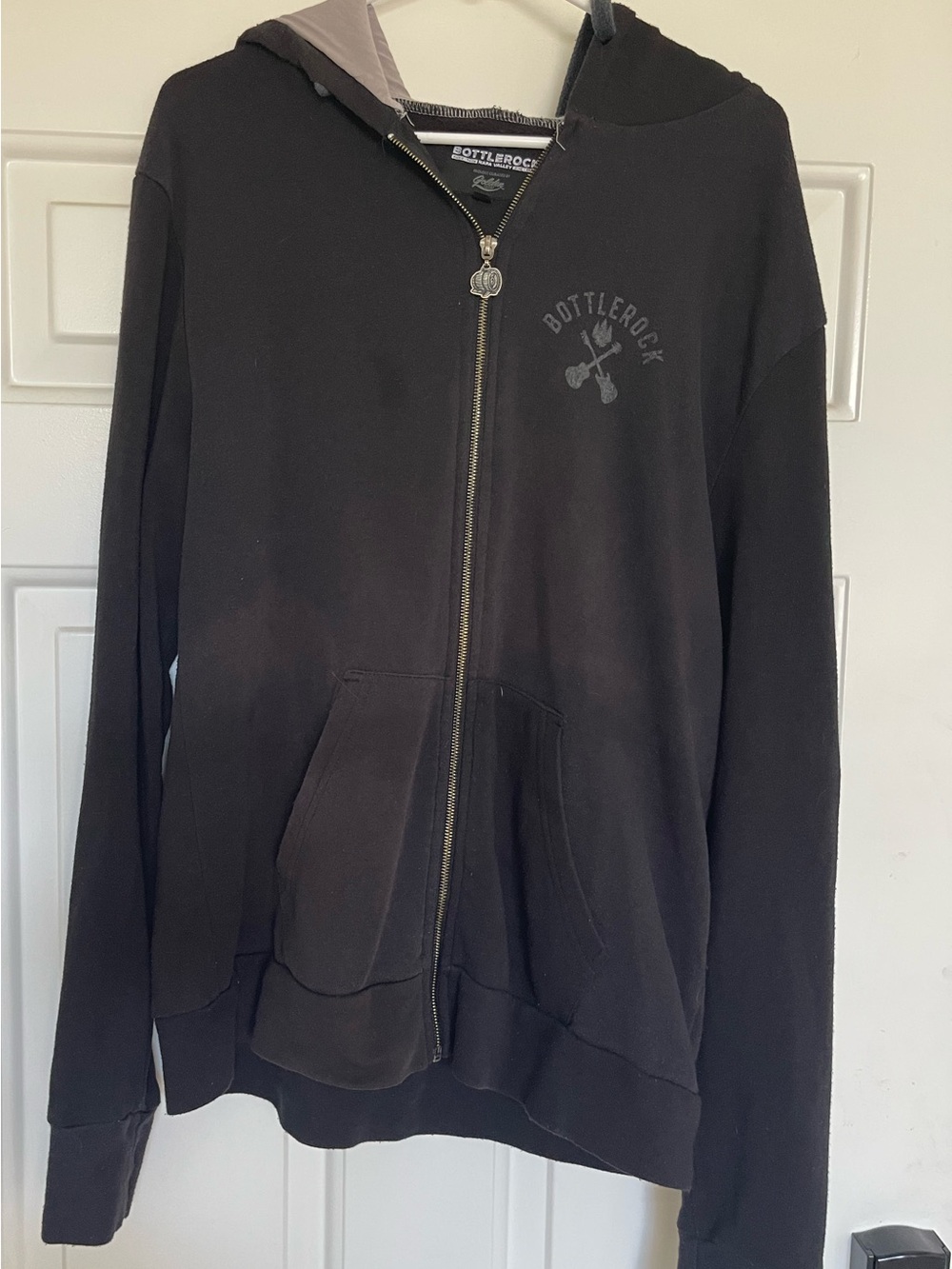 VINTAGE Bottlerock 2018 zip up hoodie black size large